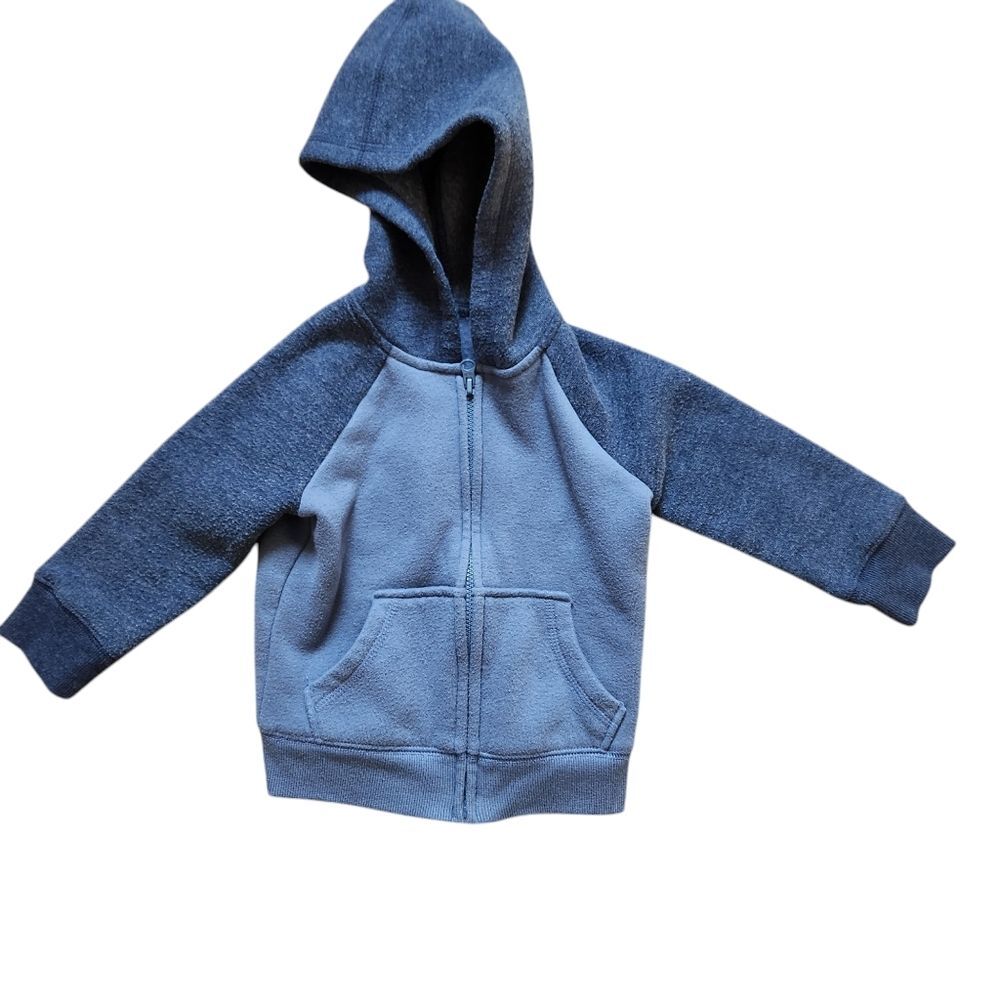 Jumping Beans Softest Fleece Zippered Hoodie with Pockets Size 12 months Blue